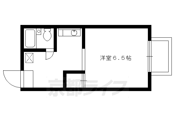 コーポシティハウス(1K/1階)の間取り写真