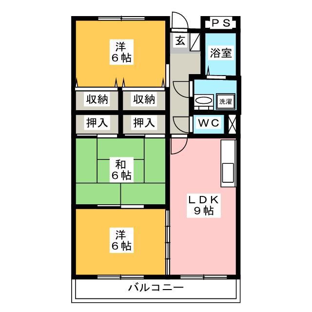 LIMPIA GARDEN SQUARE(3LDK/5階)の間取り写真
