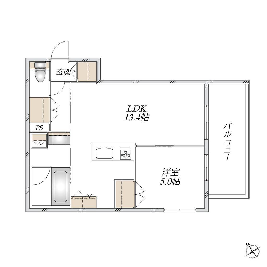 MAISON SARKLAND(1LDK/3階)の間取り写真