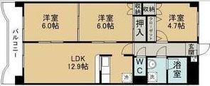 ジェムラポール(3LDK/4階)の間取り写真