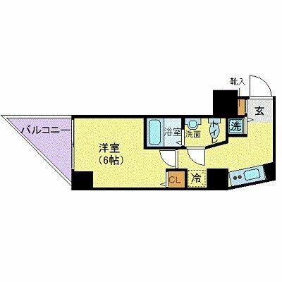 ロイヤルアメニティー西戸山(1K/5階)の間取り写真
