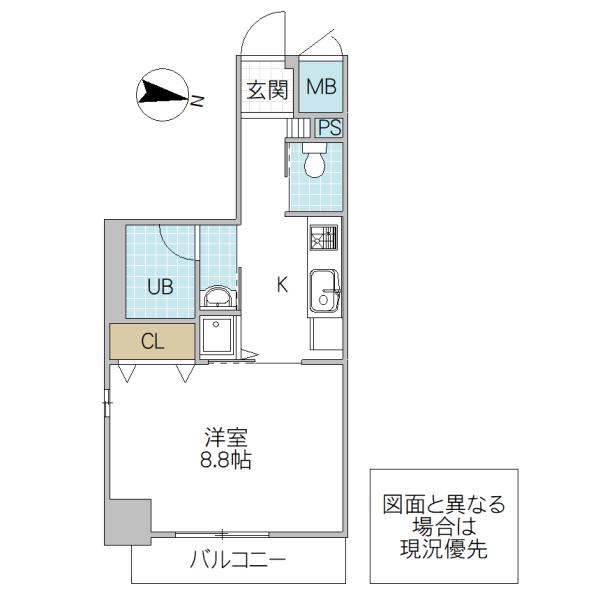レーガベーネ守谷本町(1K/6階)の間取り写真