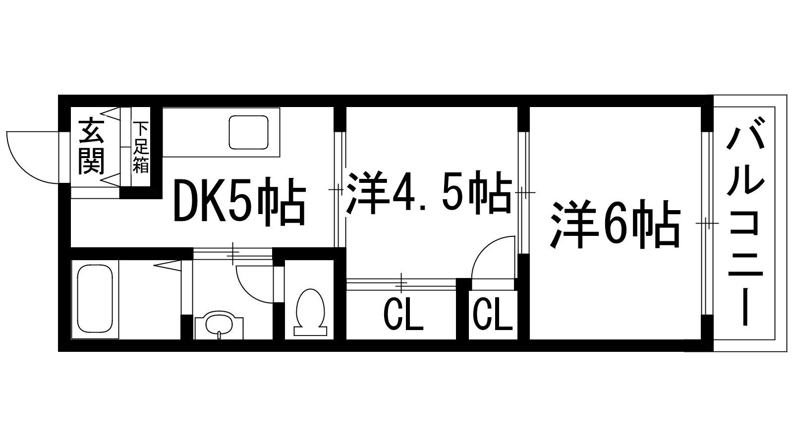 千種ヶ丘グランドハイツ(2DK/4階)の間取り写真