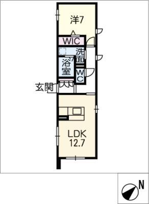 シャーメゾン城南(1LDK/1階)の間取り写真
