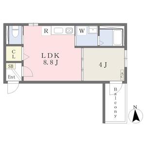 GRAND NEST(1LDK/3階)の間取り写真
