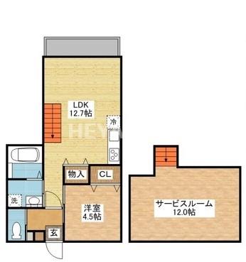 MODERN PALAZZO 東長崎(1SLDK/2階)の間取り写真