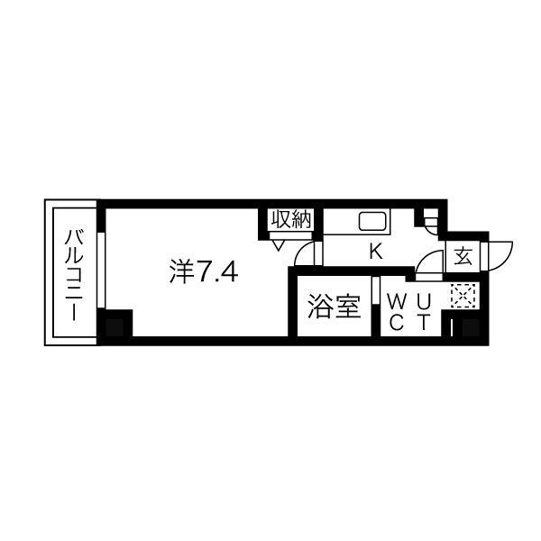 ケーティージーレジデンス芦屋西(1K/3階)の間取り写真