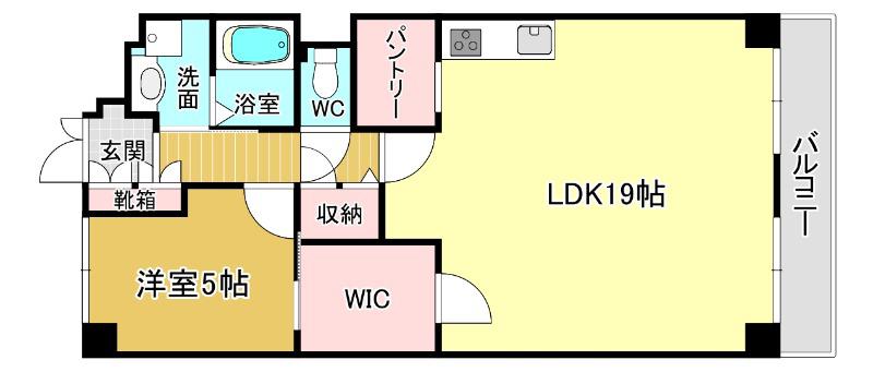 西緑ケ丘スカイハイツ(1LDK/6階)の間取り写真