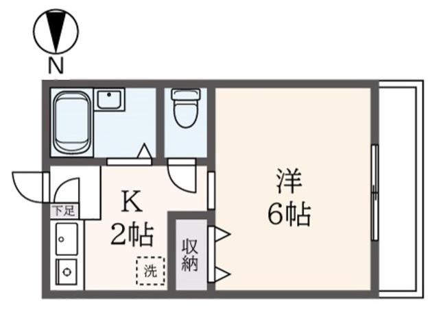 キューブ下北沢(1K/1階)の間取り写真