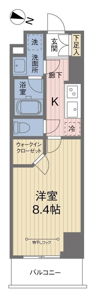 ACOLT中野富士見町(1K/14階)の間取り写真
