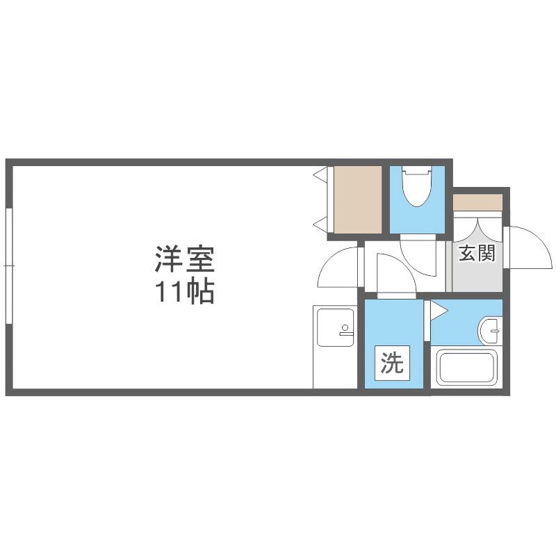 TDKビル(ワンルーム/3階)の間取り写真