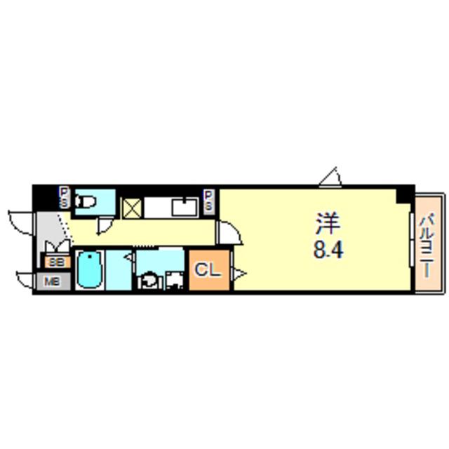 REGALO(1K/2階)の間取り写真