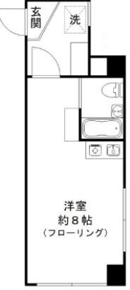 リバーサイド永代(ワンルーム/4階)の間取り写真