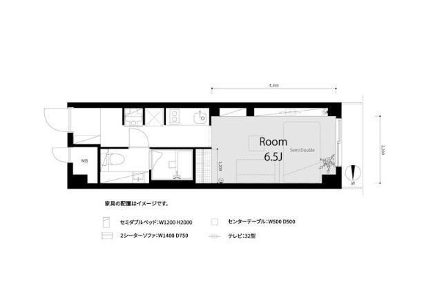 ダイアパレス新宿一丁目(ワンルーム/7階)の間取り写真