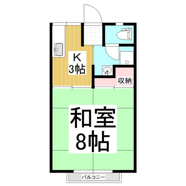 パナハイツ竹内(1K/1階)の間取り写真