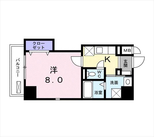 ザ・マンション横須賀(1K/5階)の間取り写真