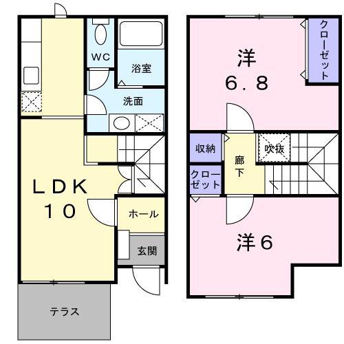 はなみずき(2LDK/1階)の間取り写真
