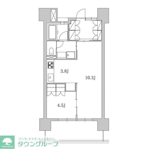 センチュリースクエア千種(1LDK/8階)の間取り写真