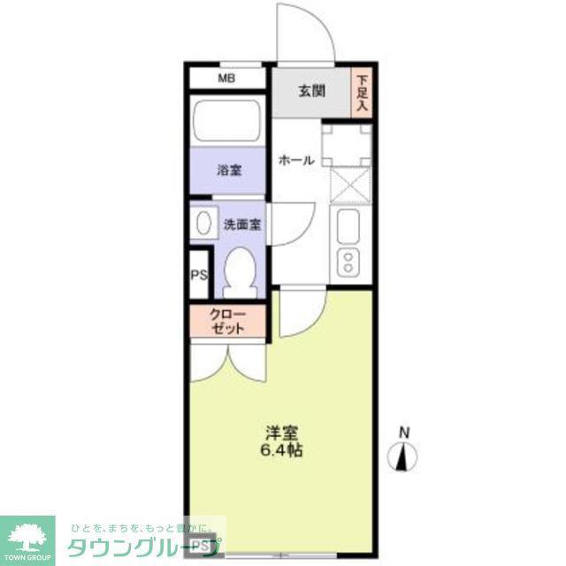 VISTA MAGOME(1K/2階)の間取り写真