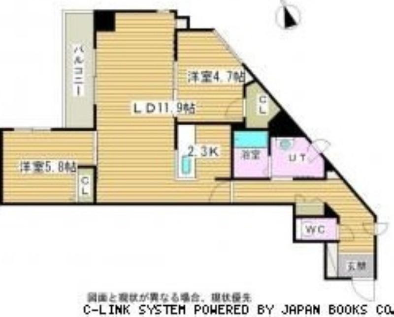 カーサ・ライフ南平岸(2LDK/3階)の間取り写真
