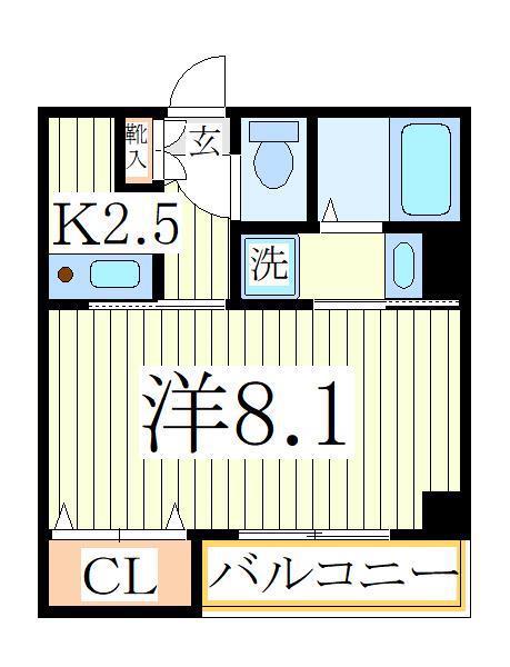 ソレーユ(1K/3階)の間取り写真