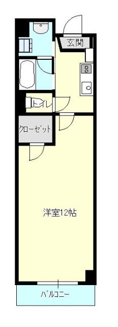 フルヴィエール(1K/2階)の間取り写真