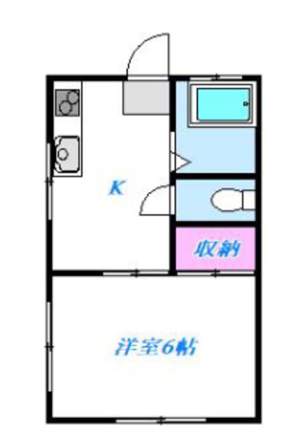渡辺ハイツ(1DK/1階)の間取り写真