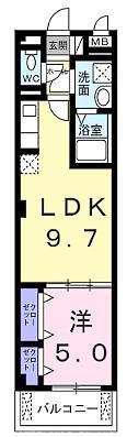 オーキッド ヒルズ(1LDK/2階)の間取り写真