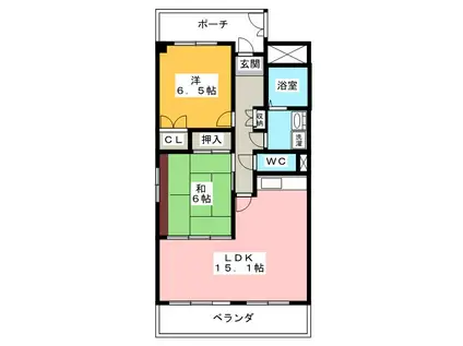 APPRECIER(2LDK/3階)の間取り写真