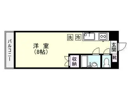 ヴィラージュ225(ワンルーム/4階)の間取り写真