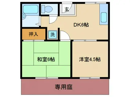 サニーコート泉佐野A棟(2DK/1階)の間取り写真