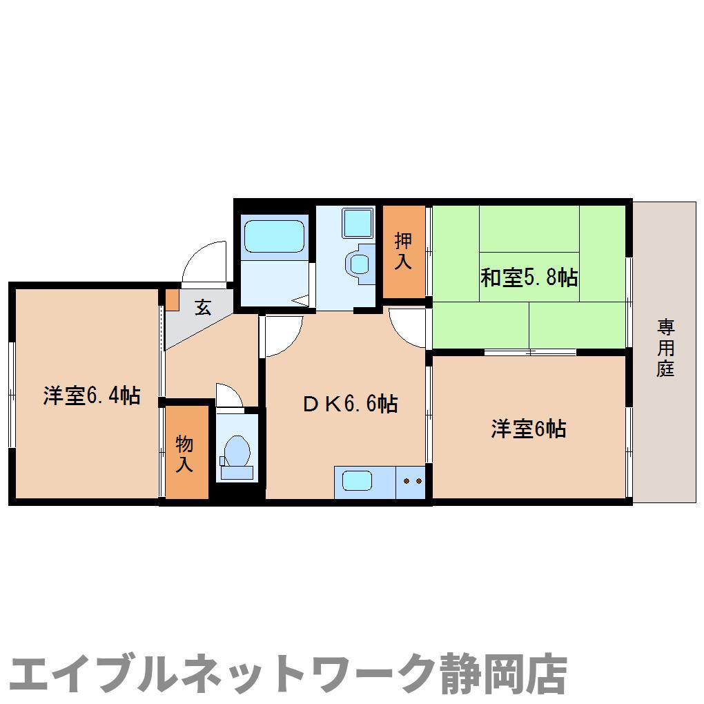 フレグランス川口(3DK/1階)の間取り写真