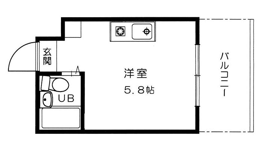 CALM西原(ワンルーム/6階)の間取り写真