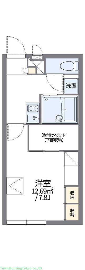 レオパレスグリーンヒルズライフ(1K/1階)の間取り写真