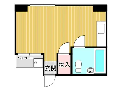 DICE BLDG.本町(ワンルーム/2階)の間取り写真