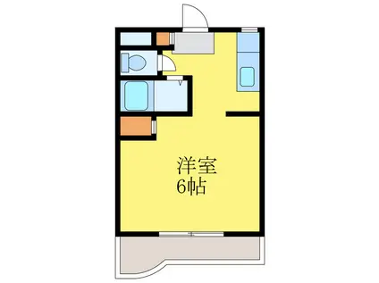 キャビン(1K/4階)の間取り写真