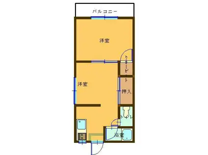 池田ハイツ(2K/1階)の間取り写真