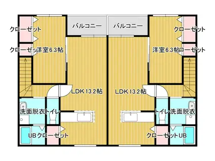 ラヴィッサンプルミエ(1LDK/2階)の間取り写真