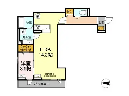 D-SOLACE幕張本郷1丁目(1LDK/3階)の間取り写真