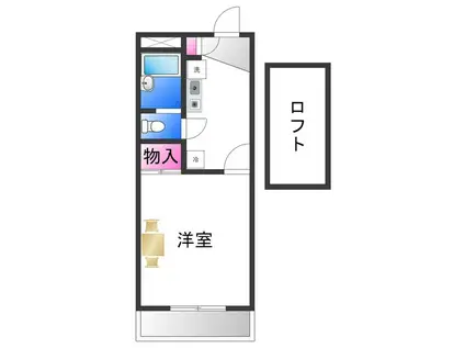 レオパレス花水木二番館(1K/2階)の間取り写真