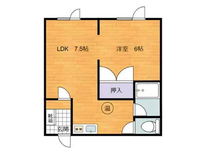 COTE FIGARO(1LDK/1階)の間取り写真