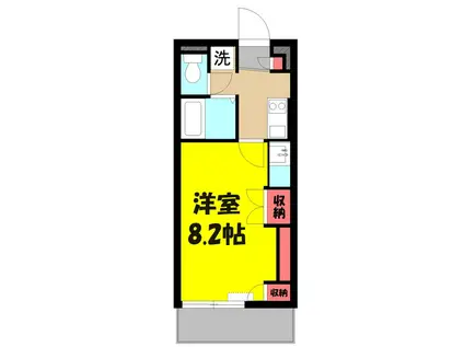 シャンブル(1K/2階)の間取り写真