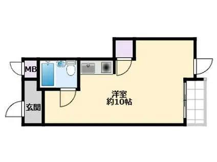 リッチライフ甲子園I(1K/3階)の間取り写真