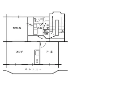 勝亦ハイツ(2LDK/3階)の間取り写真
