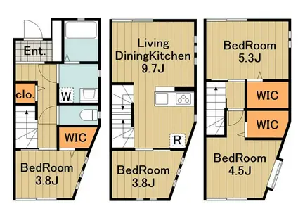 ザシエスタ唐木田テラヴェーネ(4LDK/3階)の間取り写真