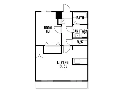 サニーコートOOKAWARA B(1LDK/2階)の間取り写真