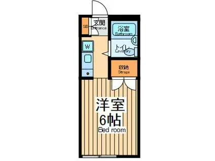 パル・ハイム相模大野(1K/1階)の間取り写真