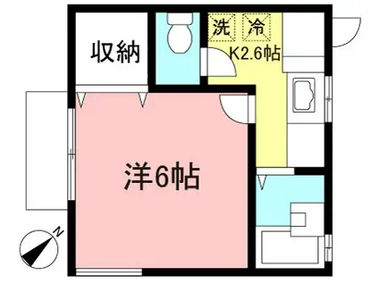 ラ・テ・ド10(1K/1階)の間取り写真