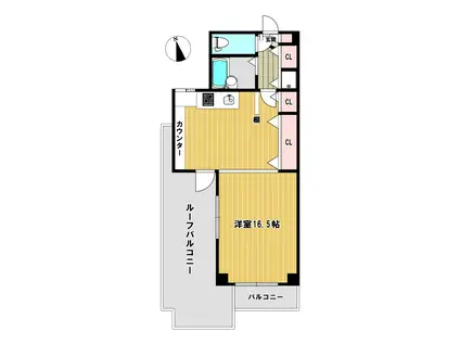 アセッツ江古田(ワンルーム/3階)の間取り写真