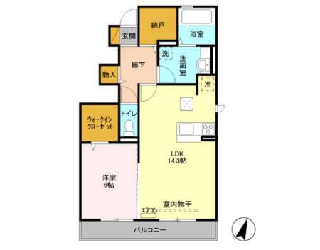 匠乃館E(1LDK/1階)の間取り写真